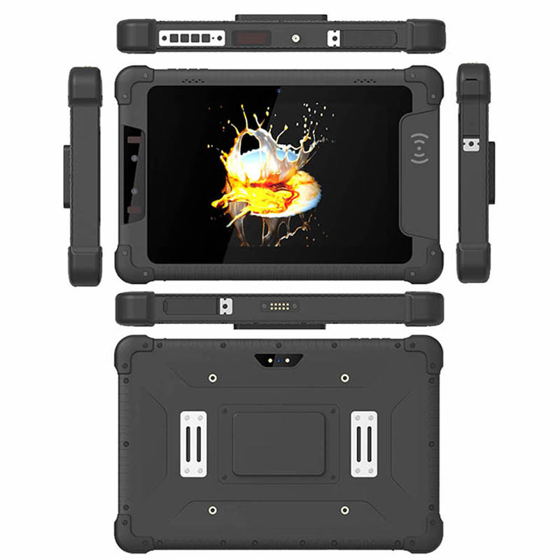 HiDON Cheapest Factory 8 Inch Industrial Rugged Tablet PC Linux Ubuntu 24.04 or Android Rugged Tablet PC NFC 2D Barcode Scanner